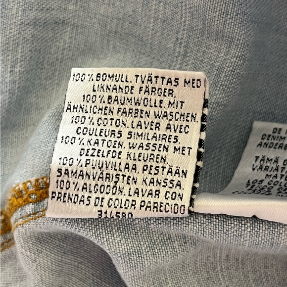 Vintage H&M Divided Y2K Denim Front Buttons A-Line Skirt Size 10 - Picture 5 of 15